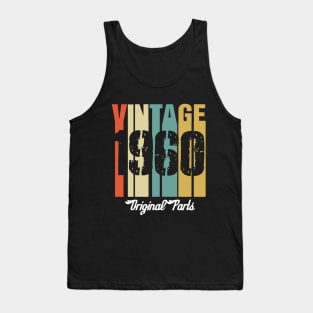 Vintage 1960 Original Parts Retro Vintage Birthday Gifts 60s Tank Top